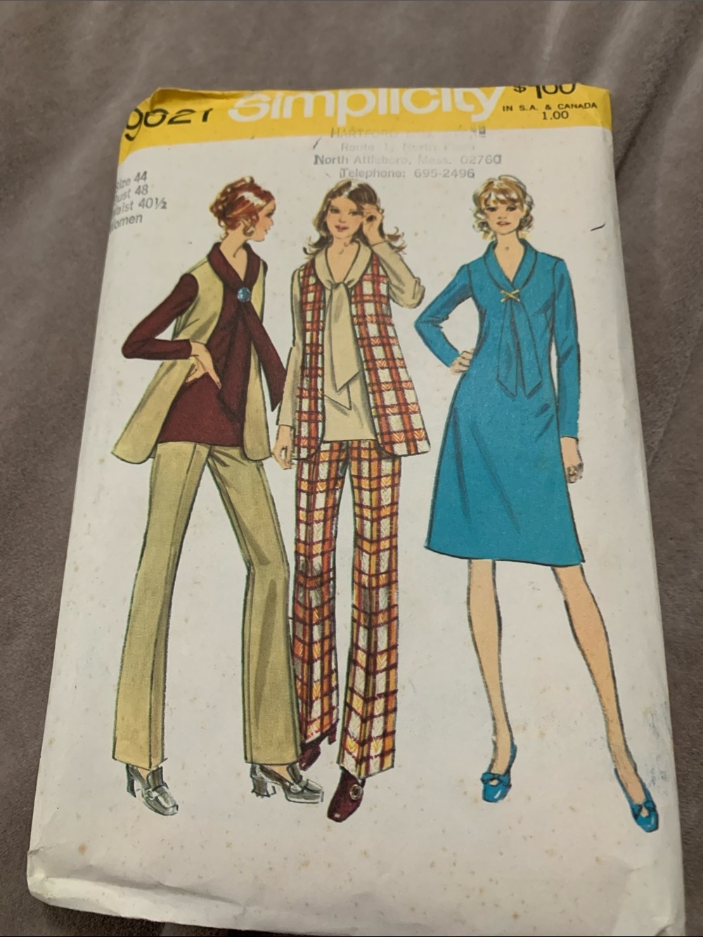 Simplicity Women's Wide-Leg Pants & Coordinating Tunic Set size 44